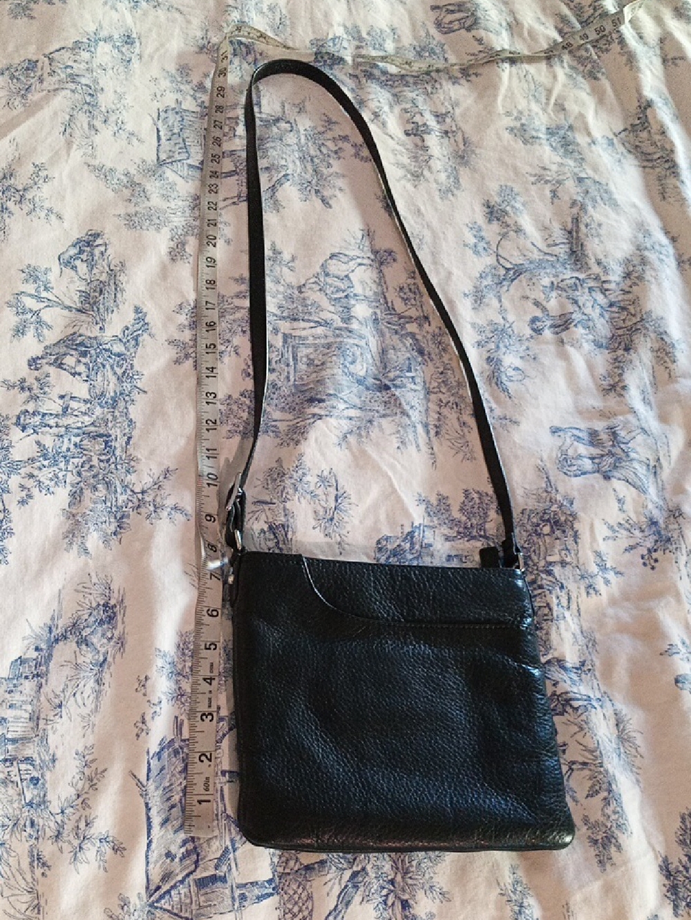 Margot Black Leather Crossbody Bag
